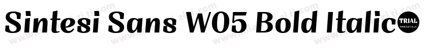 Sintesi Sans W05 Bold Italic字体转换